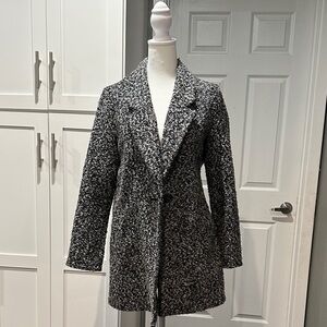 Old Navy Black and White Textured Coat